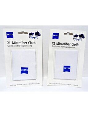 2 Pack ZEISS XL Microfiber Cleaning Cloth 12x12 Eyeglasses Lens Screen NEW